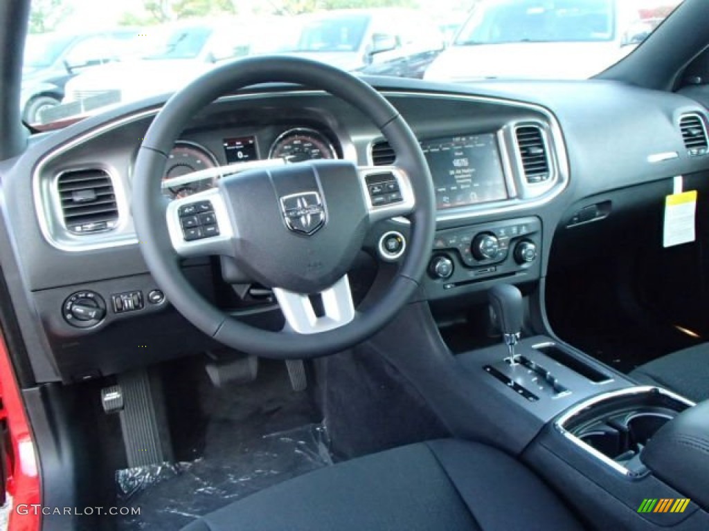 Black Interior 2014 Dodge Charger R/T AWD Photo #86453415