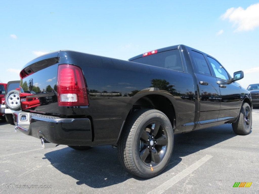 2014 1500 Express Quad Cab - Black / Black/Diesel Gray photo #3