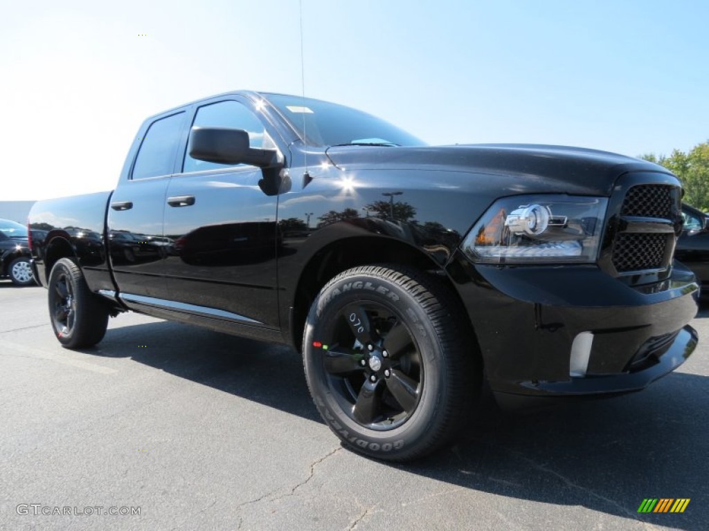 2014 1500 Express Quad Cab - Black / Black/Diesel Gray photo #4