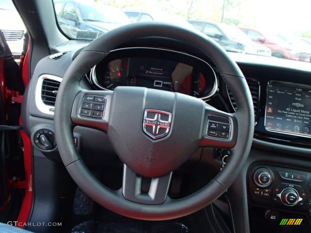 2013 Dodge Dart Limited Black/Light Frost Steering Wheel Photo #86455361