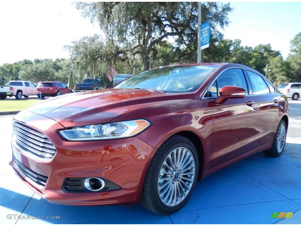 2014 Fusion Titanium - Sunset / Charcoal Black photo #1