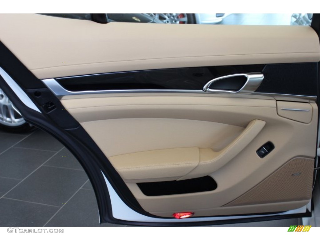 2014 Porsche Panamera Standard Panamera Model Luxor Beige Door Panel Photo #86457198
