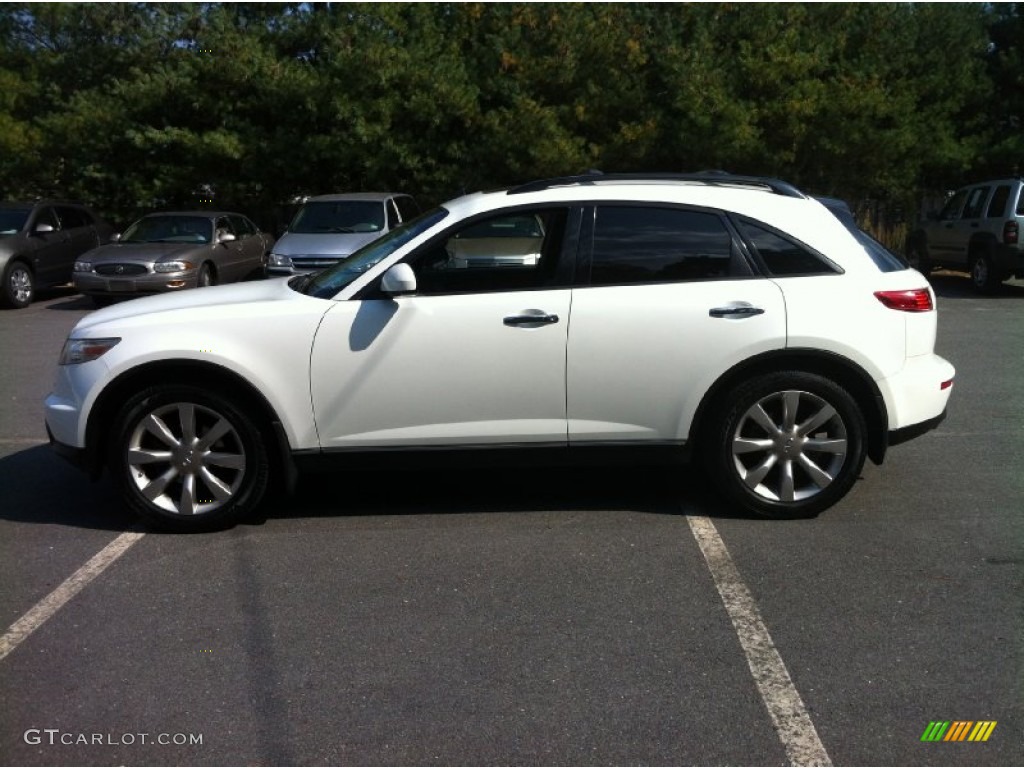 2003 FX 35 AWD - Ivory Pearl White / Willow photo #4