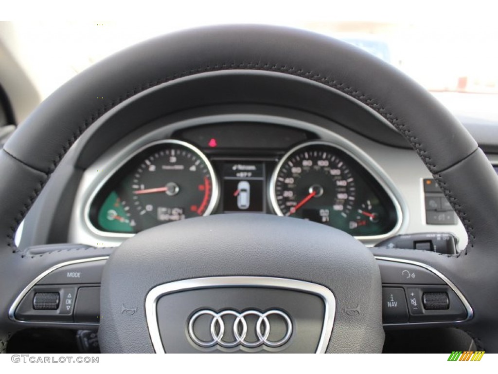 2014 Audi Q7 3.0 TDI quattro Black Steering Wheel Photo #86458230
