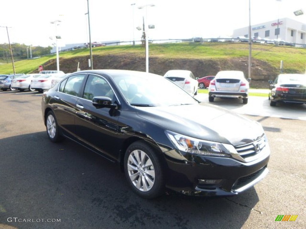 2014 Accord EX-L Sedan - Crystal Black Pearl / Black photo #1