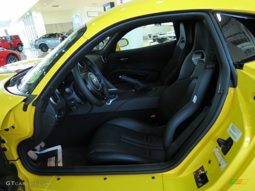 Black Interior 2014 Dodge SRT Viper Coupe Photo #86459400