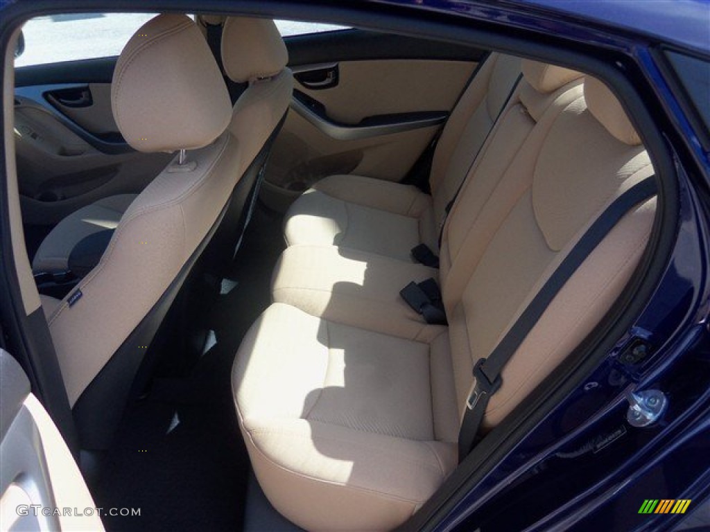 2013 Elantra GLS - Indigo Night / Beige photo #6