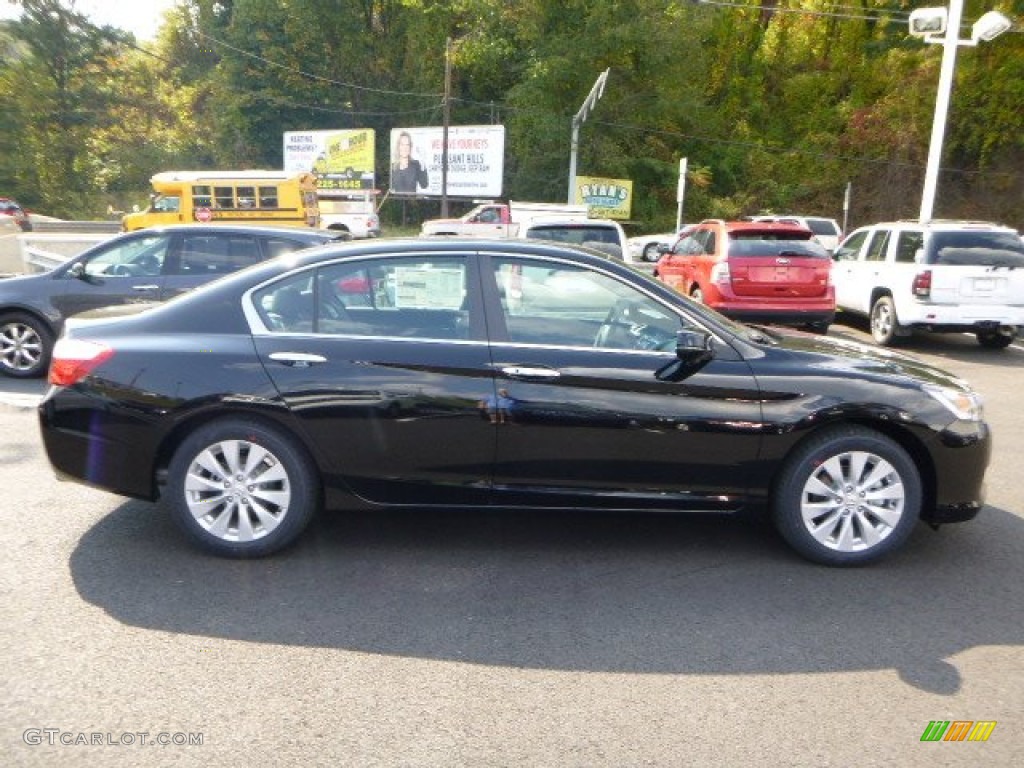 2014 Accord EX-L Sedan - Crystal Black Pearl / Black photo #2