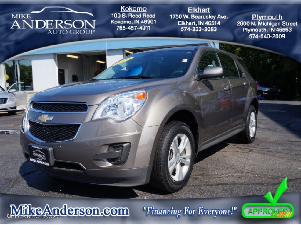 2010 Equinox LS - Mocha Steel Metallic / Jet Black/Light Titanium photo #1