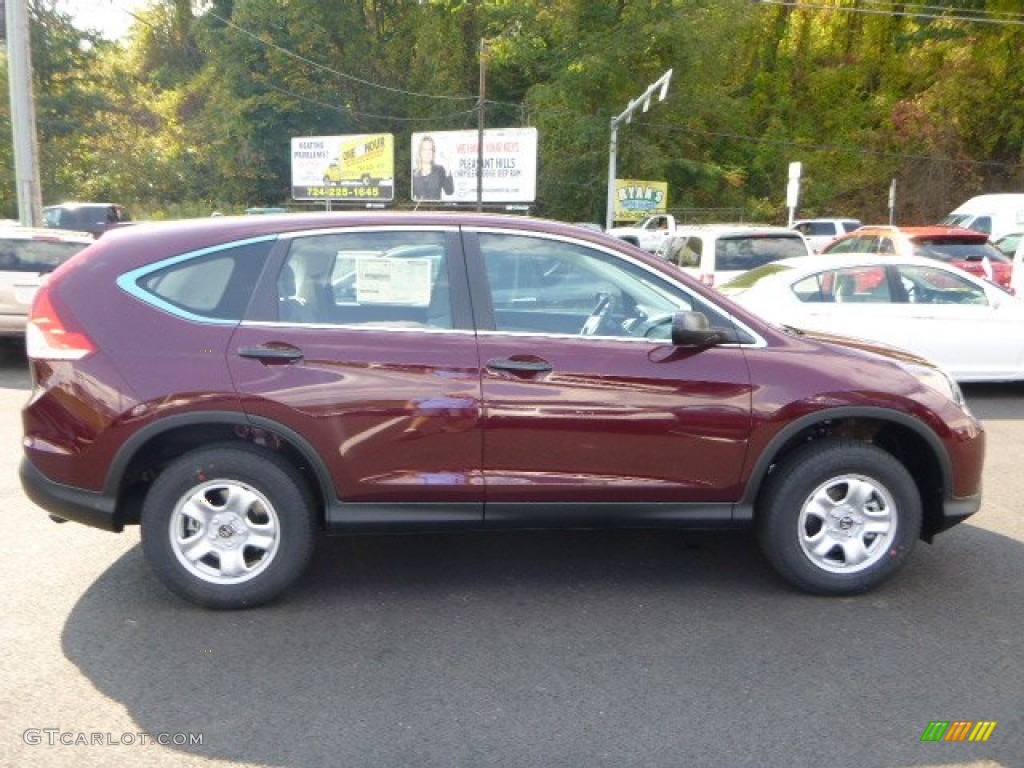 2014 CR-V LX AWD - Basque Red Pearl II / Gray photo #2