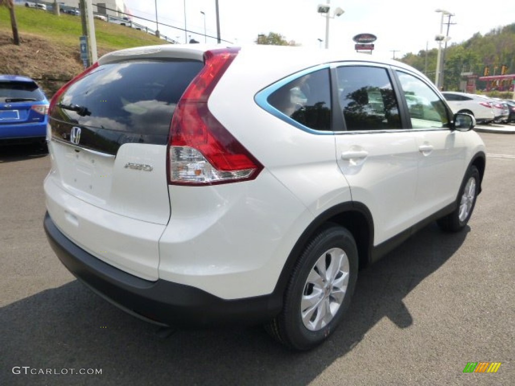 2014 CR-V EX AWD - White Diamond Pearl / Beige photo #3