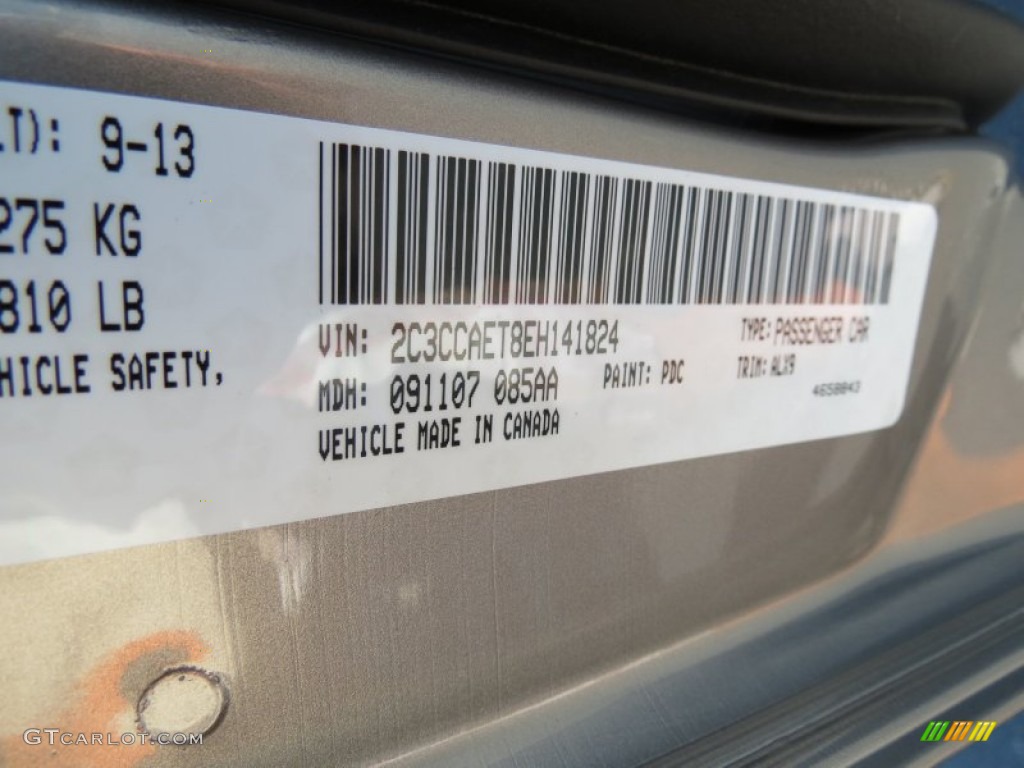 2014 300 Color Code PDC for Pewter Grey Pearl Coat Photo #86463697