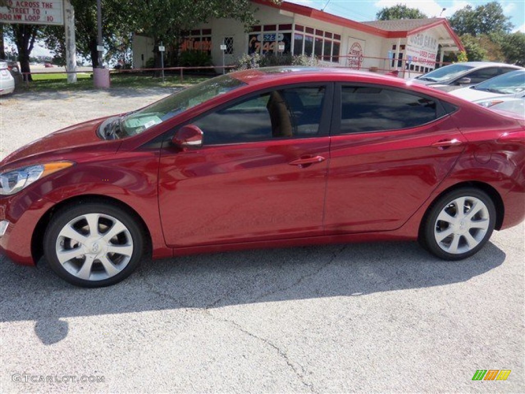 2013 Elantra Limited - Red Allure / Beige photo #2