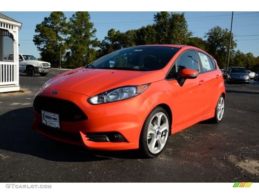 2014 Fiesta ST Hatchback - Molten Orange / ST Charcoal Black photo #1