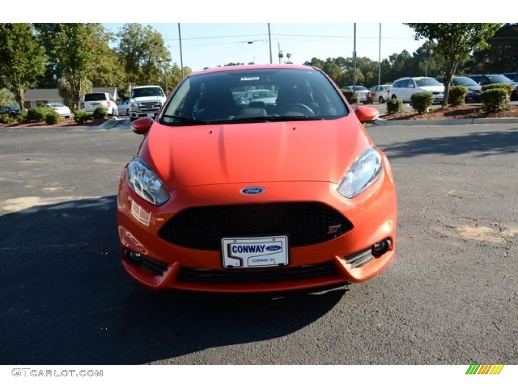 2014 Fiesta ST Hatchback - Molten Orange / ST Charcoal Black photo #2