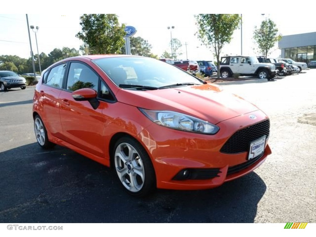 2014 Fiesta ST Hatchback - Molten Orange / ST Charcoal Black photo #3