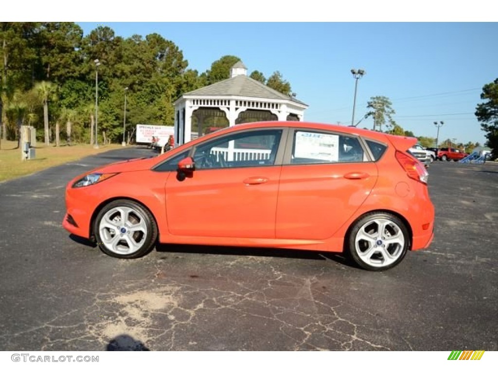 Molten Orange 2014 Ford Fiesta ST Hatchback Exterior Photo #86464419