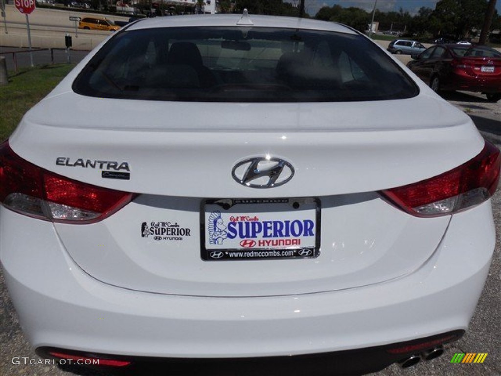2013 Elantra Coupe GS - Monaco White / Beige photo #3