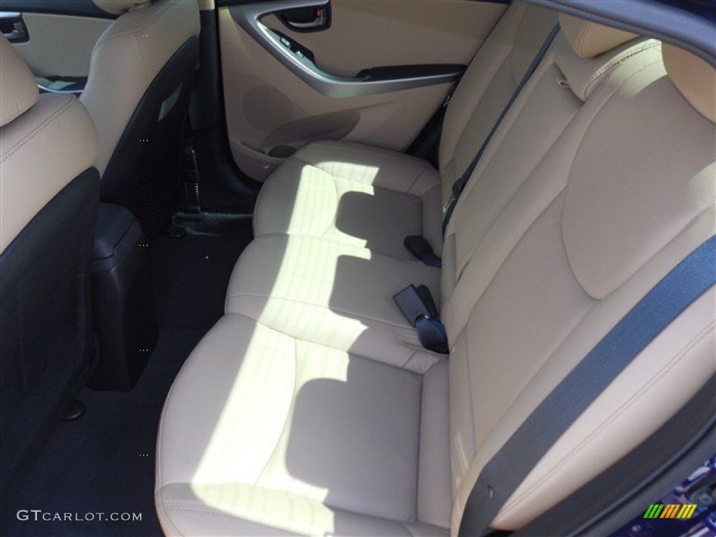2013 Elantra Limited - Indigo Night / Beige photo #6