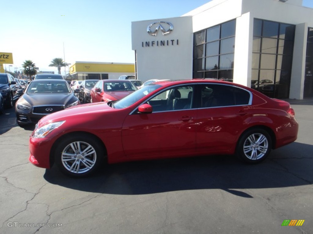 2011 G 37 Journey Sedan - Vibrant Red / Graphite photo #1