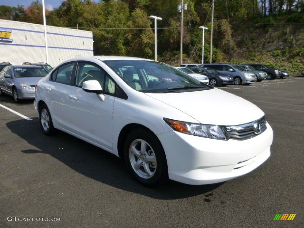 2012 Civic NGV Sedan - Taffeta White / Gray photo #1