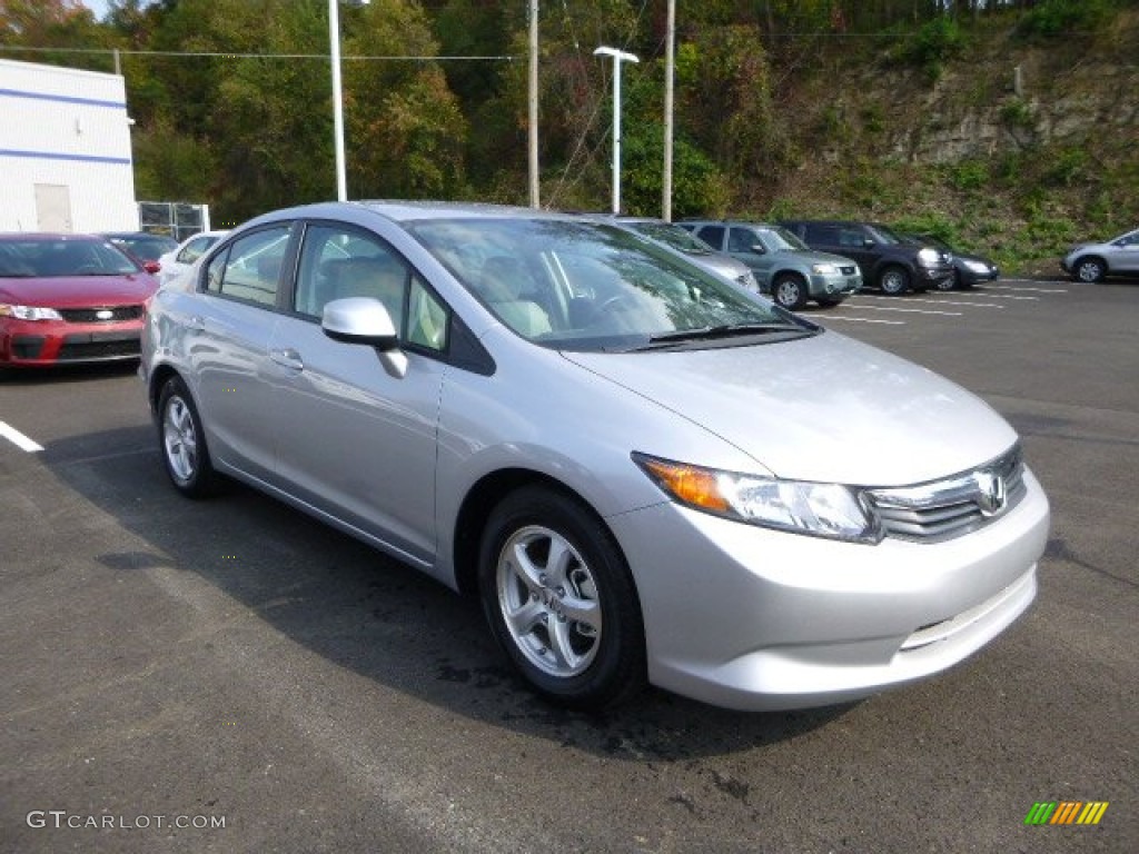 2012 Civic NGV Sedan - Alabaster Silver Metallic / Gray photo #1