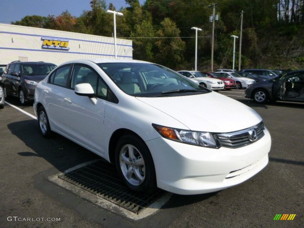 2012 Civic NGV Sedan - Taffeta White / Gray photo #1