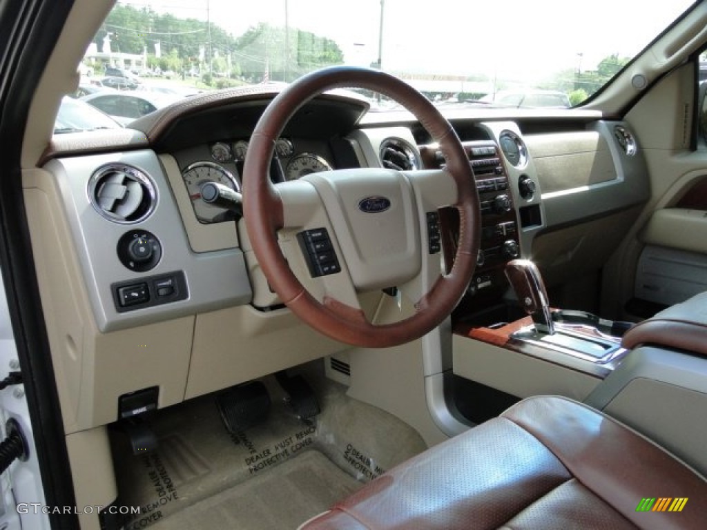 Sienna Brown Leather/Black Interior 2010 Ford F150 King Ranch SuperCrew Photo #86473869