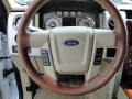 2010 Ford F150 Sienna Brown Leather/Black Interior Steering Wheel Photo