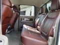 2010 Ford F150 Sienna Brown Leather/Black Interior Rear Seat Photo