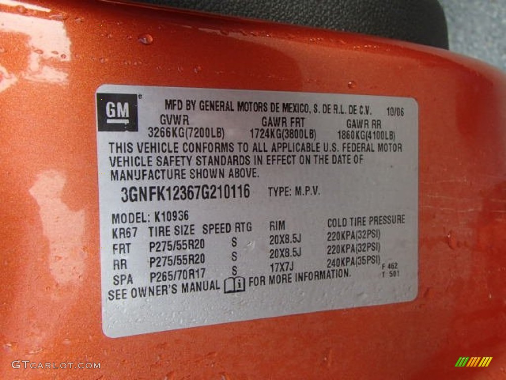 2007 Avalanche LTZ 4WD - Sunburst Orange Metallic / Ebony photo #15