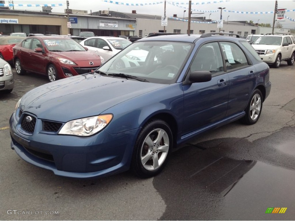 2007 Impreza 2.5i Wagon - Newport Blue Pearl / Anthracite Black photo #3