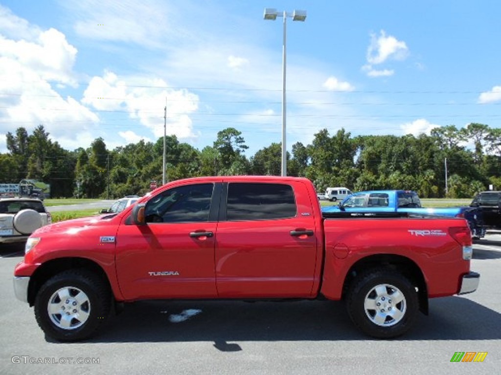 2007 Tundra SR5 CrewMax 4x4 - Radiant Red / Graphite Gray photo #2