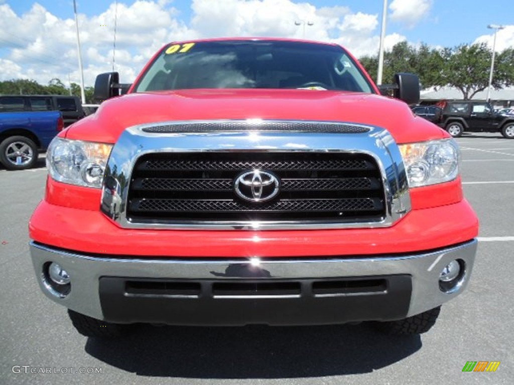 2007 Tundra SR5 CrewMax 4x4 - Radiant Red / Graphite Gray photo #13