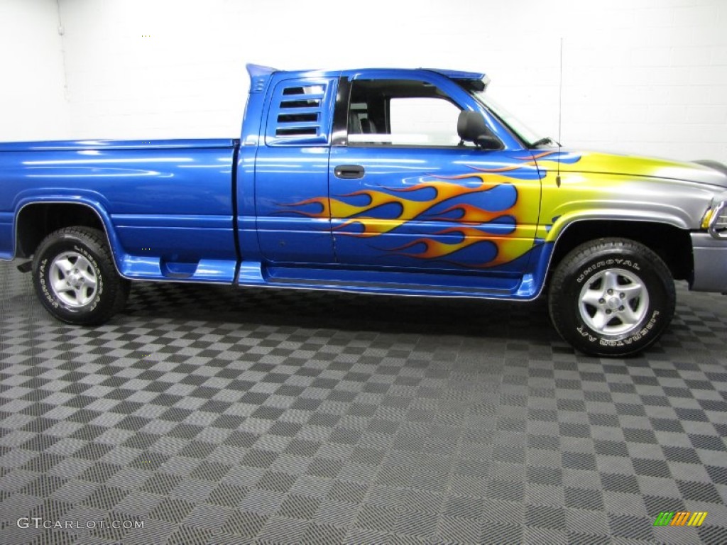 2001 Ram 1500 SLT Club Cab 4x4 - Intense Blue Pearl / Agate photo #3