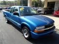 2000 Space Blue Metallic Chevrolet S10 LS Extended Cab  photo #2