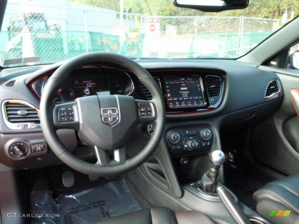 2013 Dodge Dart GT Black Dashboard Photo #86486055