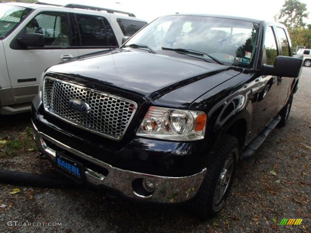 2006 F150 XLT SuperCrew 4x4 - Black / Medium/Dark Flint photo #3