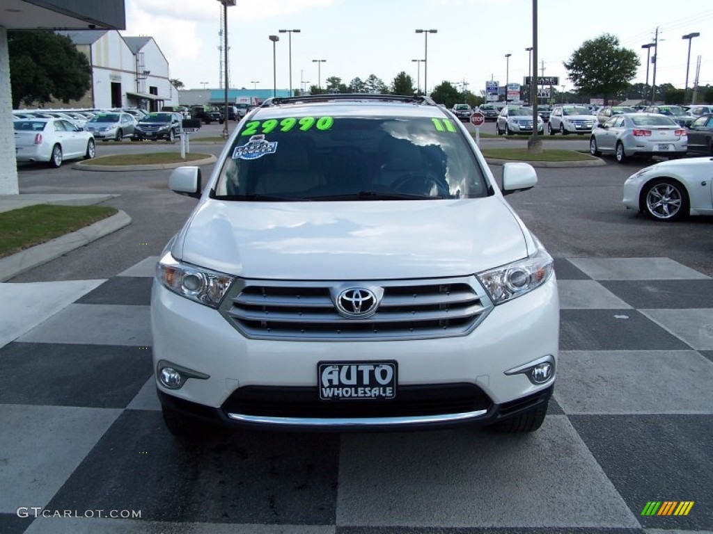 2011 Highlander Limited 4WD - Blizzard White Pearl / Ash photo #2