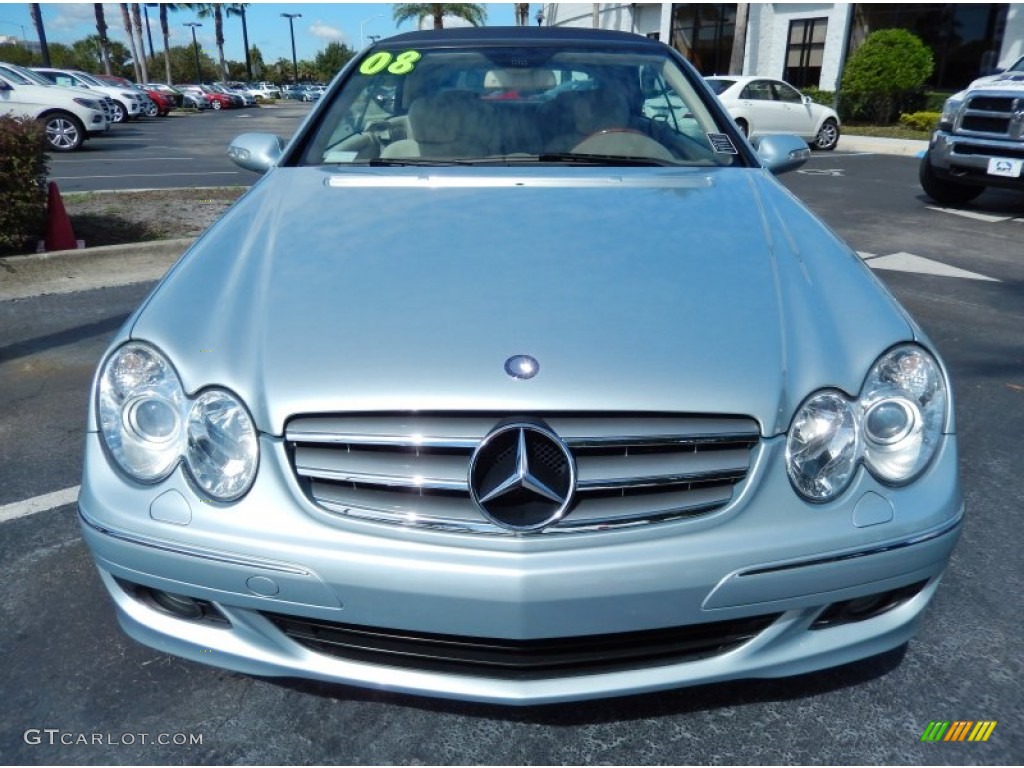 2008 CLK 350 Cabriolet - Diamond Silver Metallic / Stone photo #2