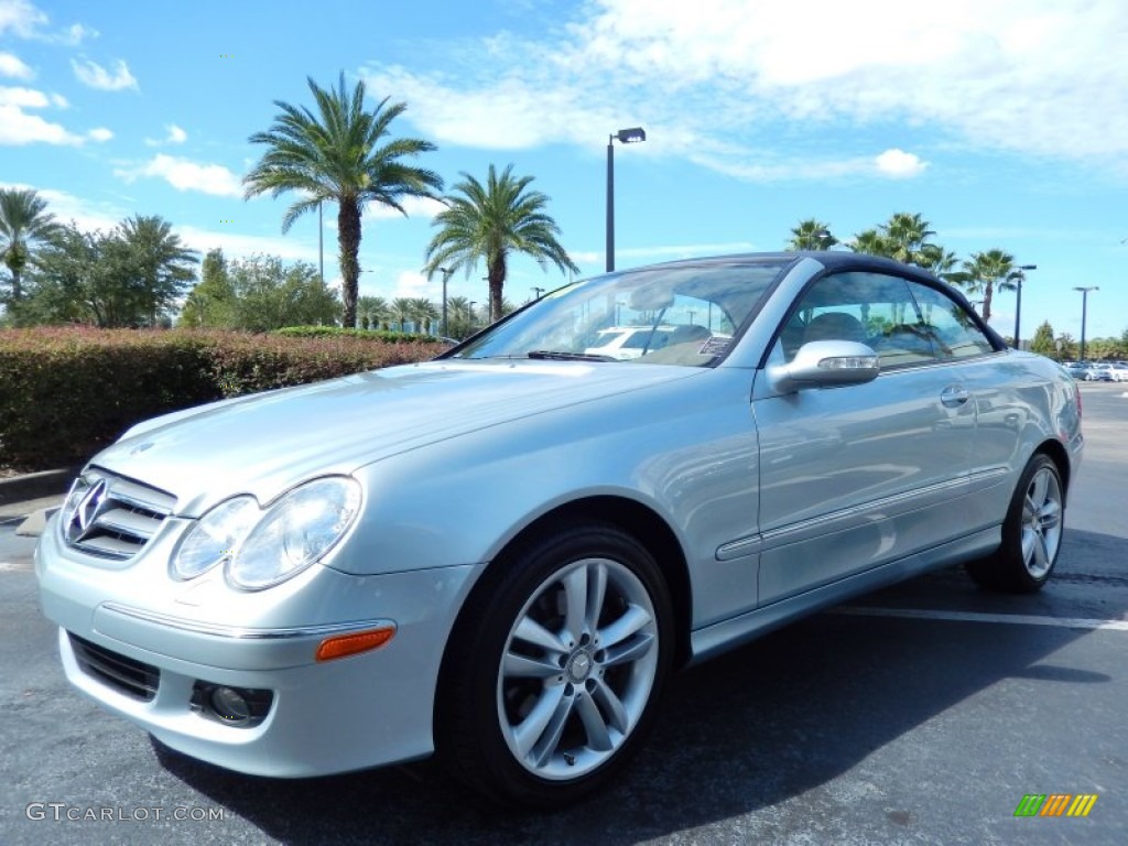 Diamond Silver Metallic 2008 Mercedes-Benz CLK 350 Cabriolet Exterior Photo #86488686
