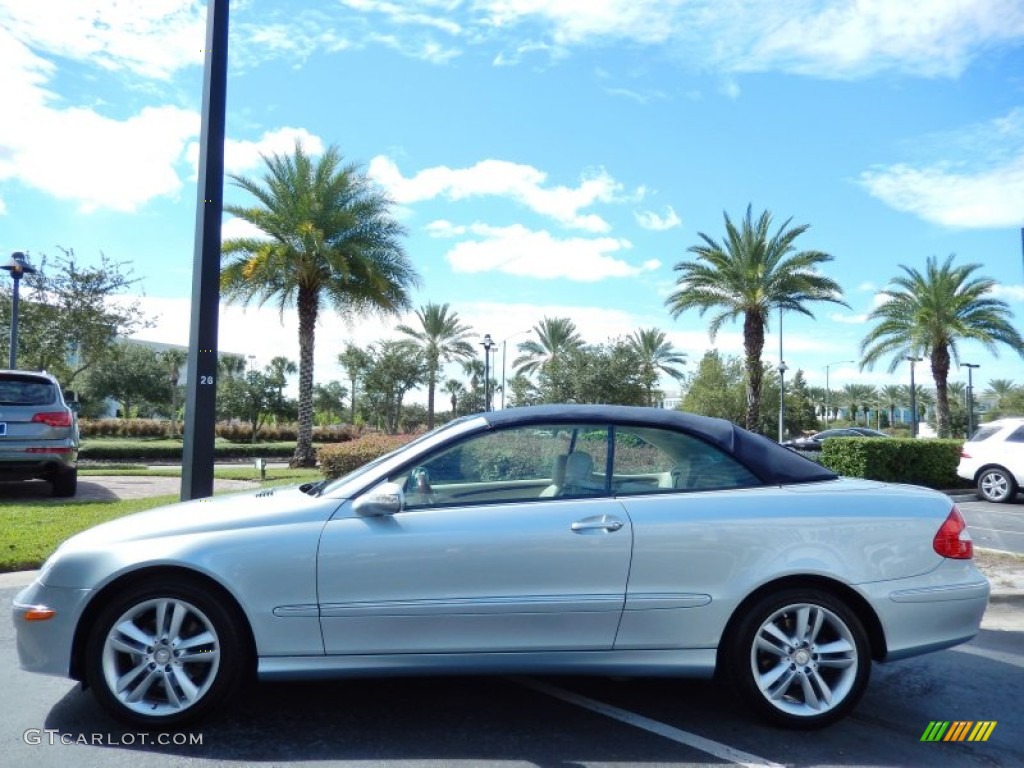 Diamond Silver Metallic 2008 Mercedes-Benz CLK 350 Cabriolet Exterior Photo #86488713