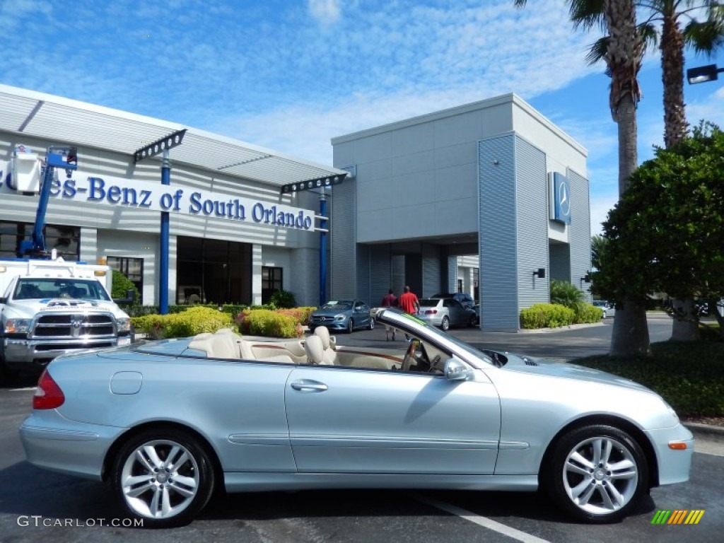 2008 CLK 350 Cabriolet - Diamond Silver Metallic / Stone photo #8