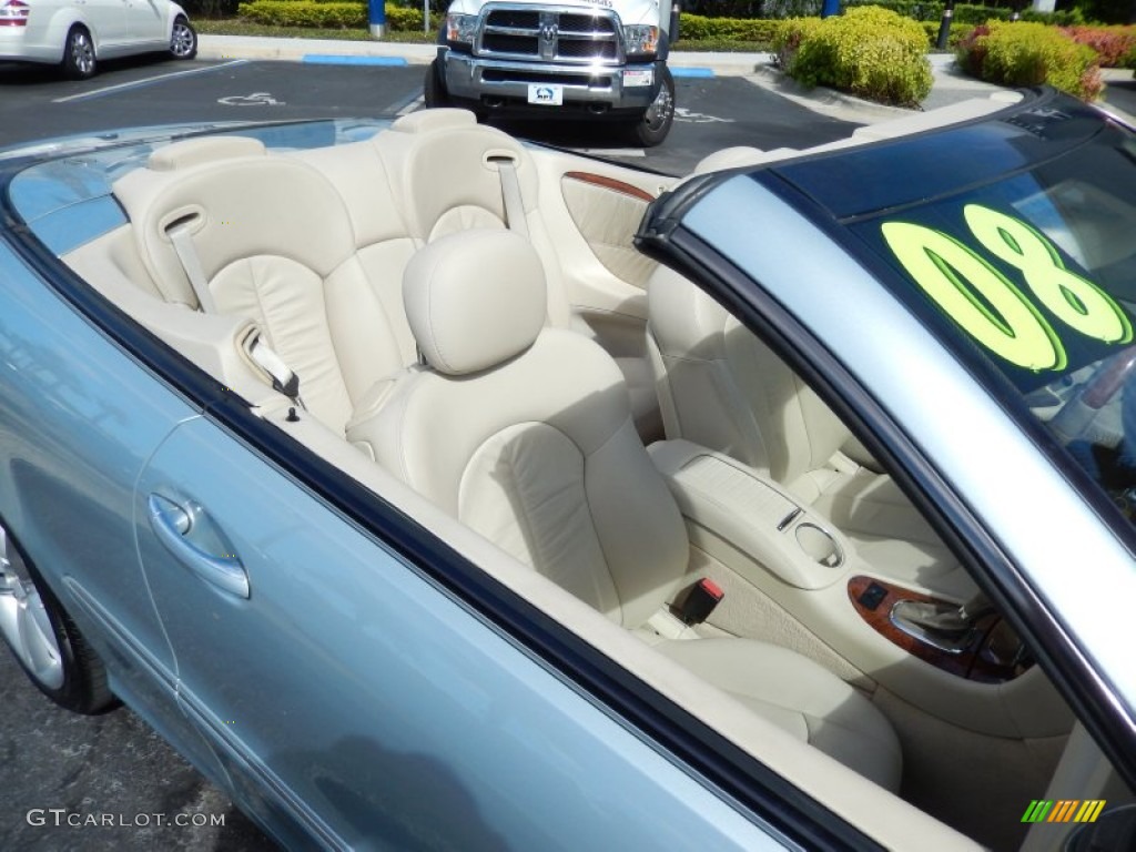 2008 CLK 350 Cabriolet - Diamond Silver Metallic / Stone photo #12