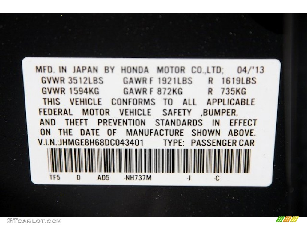 2013 Fit Color Code NH737M for Polished Metal Metallic Photo #86489997