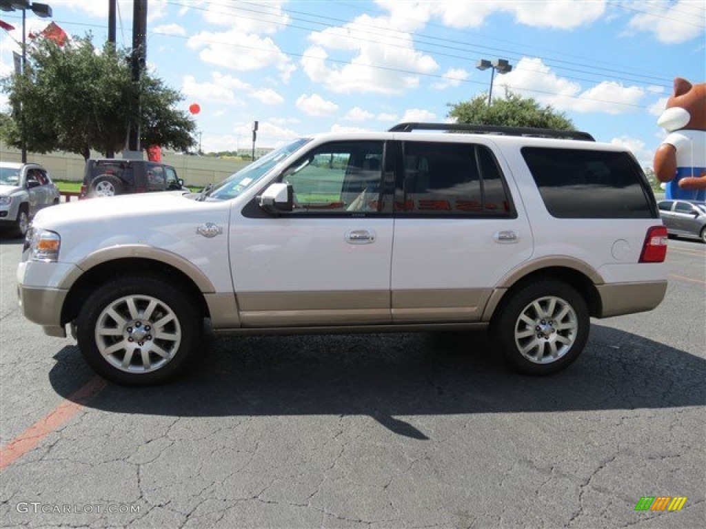2012 Expedition King Ranch - White Platinum Tri-Coat / Chaparral photo #4