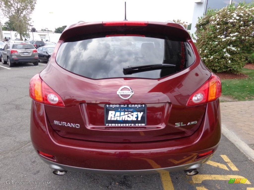 2010 Murano SL AWD - Merlot Red Metallic / Beige photo #4