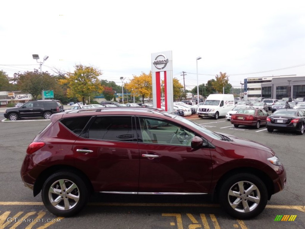 2010 Murano SL AWD - Merlot Red Metallic / Beige photo #5