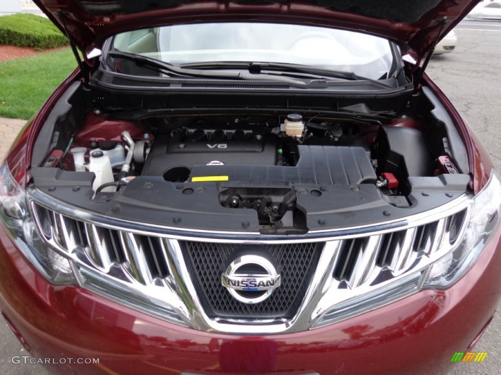 2010 Murano SL AWD - Merlot Red Metallic / Beige photo #6