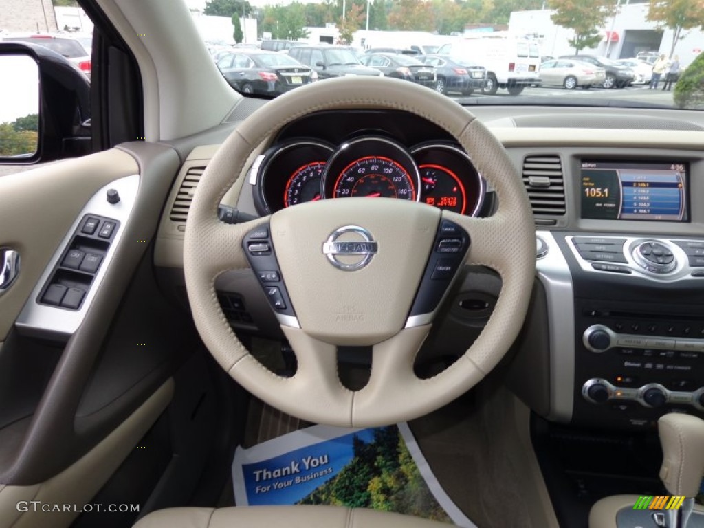 2010 Murano SL AWD - Merlot Red Metallic / Beige photo #12